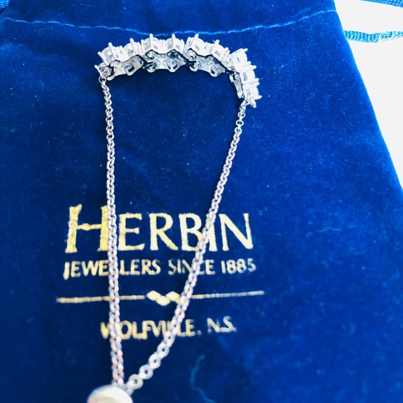 CUBIC ZIRCONIA SET IN STERLING SILVER BRACELET - Picture 6 of 6